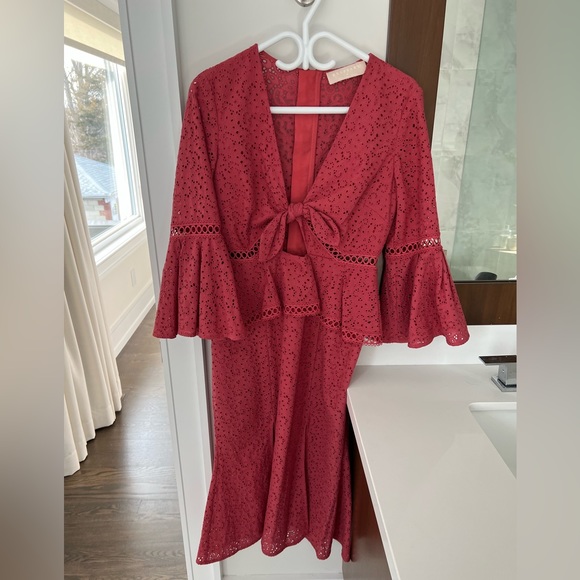 Keepsake the Label Lace Rose Coloured Dress - Picture 1 of 6